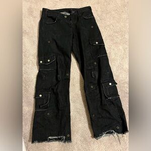 Super sick Baggy black thick denim